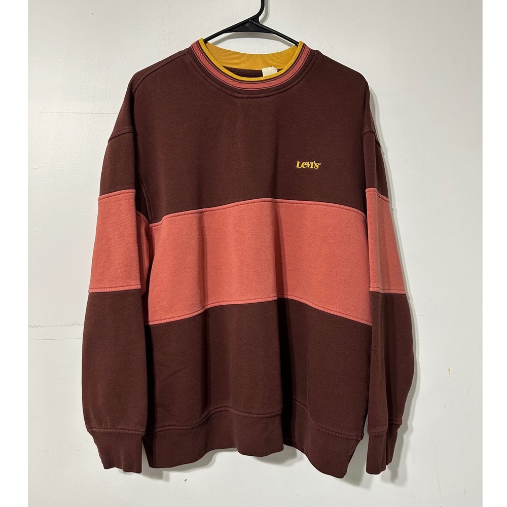 Levis Vintage/RetroSweatshirt Mens Large Colorblock Relaxed Fit
